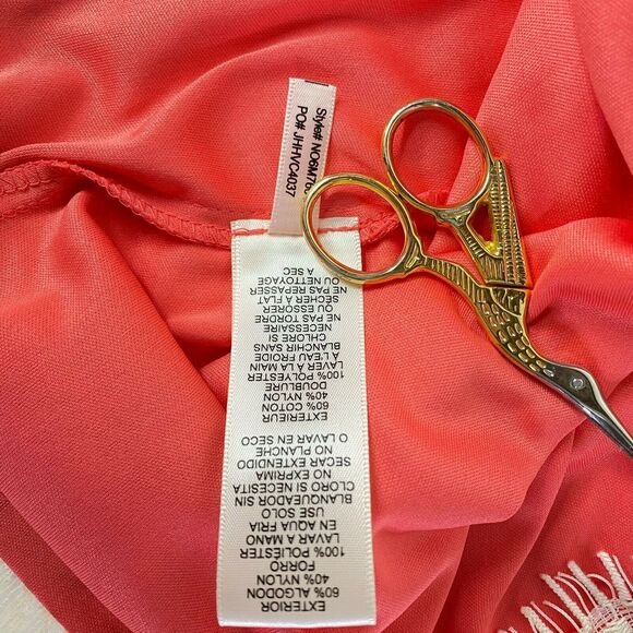 Eliza J Lace Sleeveless Sheath Ivory/Coral Dress Size 10 - Picture 8 of 8